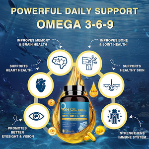 Gélules d'huile de poisson triple concentration OEM, haute puissance, oméga avec vitamines E, D3, EPA, <span class=keywords><strong>DHA</strong></span>, <span class=keywords><strong>ALA</strong></span> pour la santé cardiaque, cérébrale, articulaire et immunitaire - Product Image 3