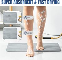 Tapis de bain en pierre de qualité supérieure, ultra antidérapant, en diatomite naturelle, remplace les tapis traditionnels, tapis luxueux au toucher doux pour la salle de bain