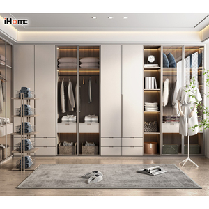 <span class=keywords><strong>Ihome</strong></span> ตู้เสื้อผ้าห้องนอนหรูหราแบบกำหนดเองตู้เสื้อผ้าเดินในตู้เสื้อผ้าไม้ - Product Image 6