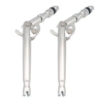 NOUVEAU OEM 4 #   Canne à pêche en aluminium à réglage bidirectionnel pour la pêche à la traîne, avec poignée droite ou coudée