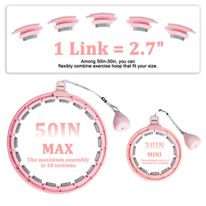 Thiết bị tập thể dục Xoay 360 độ Nhẹ có thể điều chỉnh Acrylic Phòng tập thể dục Vòng tròn vòng eo Giảm cân Tập thể dục Sử dụng màu xám - Product Image 6