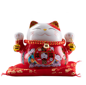 Tirelire en porcelaine japonaise de 4,5 pouces pour la maison, l'hôtel, la décoration de la société, figurine en céramique, cadeau, chat porte-bonheur <span class=keywords><strong>Maneki</strong></span> <span class=keywords><strong>Neko</strong></span> - Product Image 1