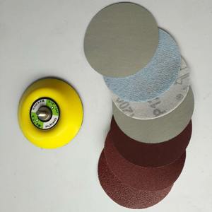 Disco de papel de lija flocado gris importado de 1-7 pulgadas con reverso adhesivo para pulido de espejos - Product Image 5