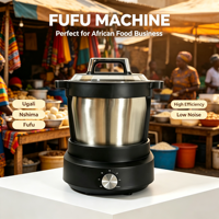 Mesin Pembuat Fufu 6L Laris Manis, Penggiling Ubi Elektrik, Pembuat Swallow, Pengolah Makanan Stainless Steel untuk Afrika Barat