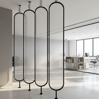Paravent Moderne de Luxe en Acier Inoxydable Pliable Multifonctionnel Fait Main Résistant à l'Eau avec Structure de Cadre pour