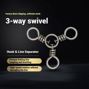 Plate-forme de pêche pivotante à trois voies <span class=keywords><strong>avec</strong></span> baril pivotant et liens à pression configuration robuste de pêche à la traîne et de coulée en eau salée pour la pêche en haute mer - Product Image 2