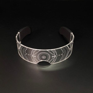 Gafas LED Iluminadas de Gran Tamaño con Marco Completo de Acrílico, Siete Colores, Control Dual, para Fiestas y Espectáculos Interstellar Dance - Product Image 2