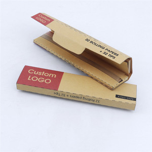 Organic Personalized King Size <b>Rolling</b> Paper Pack Natural Cigarette Paper Branded <b>Rolling</b> Paper Booklet Pocket-size with Tips - Product Image 4