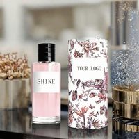 Flacons de parfum ronds en verre de luxe vides, personnalisés en usine, 30ml, 50ml, 100ml, avec pulvérisateur à pompe, impression sérigraphique, et boîte pour diffuseur à bâtonnets