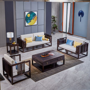 Muebles de Salón de Madera Maciza de Redwood Dorado Estilo Chino Nuevo, Combinación de Almacenamiento de Doble Uso para Invierno y Verano Syl-0025 - Product Image 1