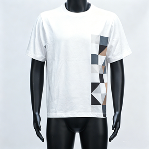 T-shirt Homme de Haute Qualité, Fabricant, Designer, Impression Graffiti Abstraite, T-shirt en Coton Blanc Surdimensionné Personnalisé pour Hommes - Product Image 1