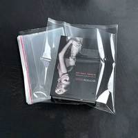 Sac de stationnement en plastique OPP transparent avec logo autocollant, thermoscellable, durable et personnalisable