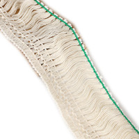 Franges en dentelle à nœuds écologiques vintage de 12 cm de large en coton/polyester pour nappes, rideaux et chaussures DIY