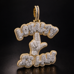 Pendentif personnalisé Hip Hop en moissanite, pendentif lettre pré<span class=keywords><strong>nom</strong></span>, joli pendentif personnalisé en argent 925 glacé avec moissanite - Product Image 2