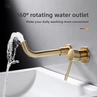 Robinet de lavabo moderne minimaliste en cuivre massif avec bec orientable, robinet de douche mural, douchette à main, plusieurs styles