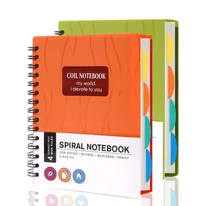 Custom Printing Spiral Notebook With Index A5 B5 A6 Academic Daily Journal Notebook Planner 2024-2025 For Student Office