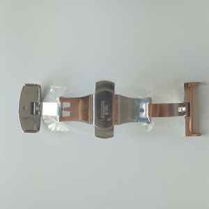 Thép Không Gỉ 16 18 20 22 24Mm Rắn Đôi Nút Bấm Gấp Bướm Đồng Hồ Khóa Triển Khai Đồng Hồ Clasp - Product Image 5