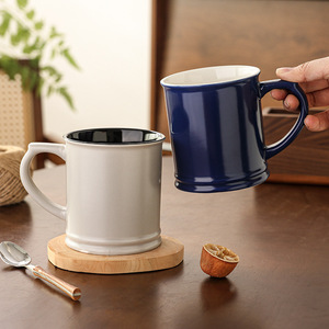 แก้วเซรามิกสไตล์นอร์ดิกเคลือบด้าน พอร์ซเลน สำหรับกาแฟ ของขวัญ ใช้ได้ทั่วไป ดีไซน์สีพื้น - Product Image 1