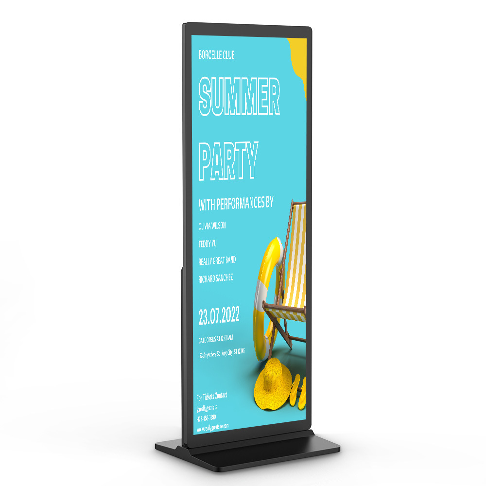 Напольный дисплей 75 дюймов Lcd рекламный Тотем CMS программное обеспечение киоск сенсорный экран Digital Signage Интернет-реклама