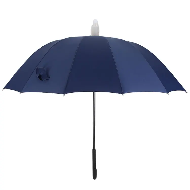 Parapluie télescopique de grande taille, housse en plastique, anti-goutte, parapluie bleu foncé automatique, cm