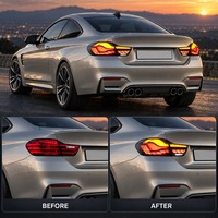 Feux arrière LED PCS-T08 SPS Factory pour BMW Série 4 F32 F82 M4 2014-2020, lentille fumée, style GTS, ensemble de feux arrière