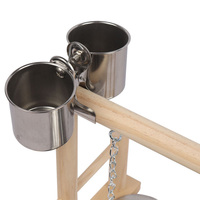 Accessoires de cage à oiseaux en bois naturel perroquet parc perchoirs oiseau Gym support de jeu perchoir aire de jeux pour oiseaux