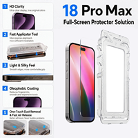Outil d'alignement automatique personnalisé par le fabricant, protection d'écran en verre trempé pour iPhone 18, sans poussière, résistant à la saleté, installation facile