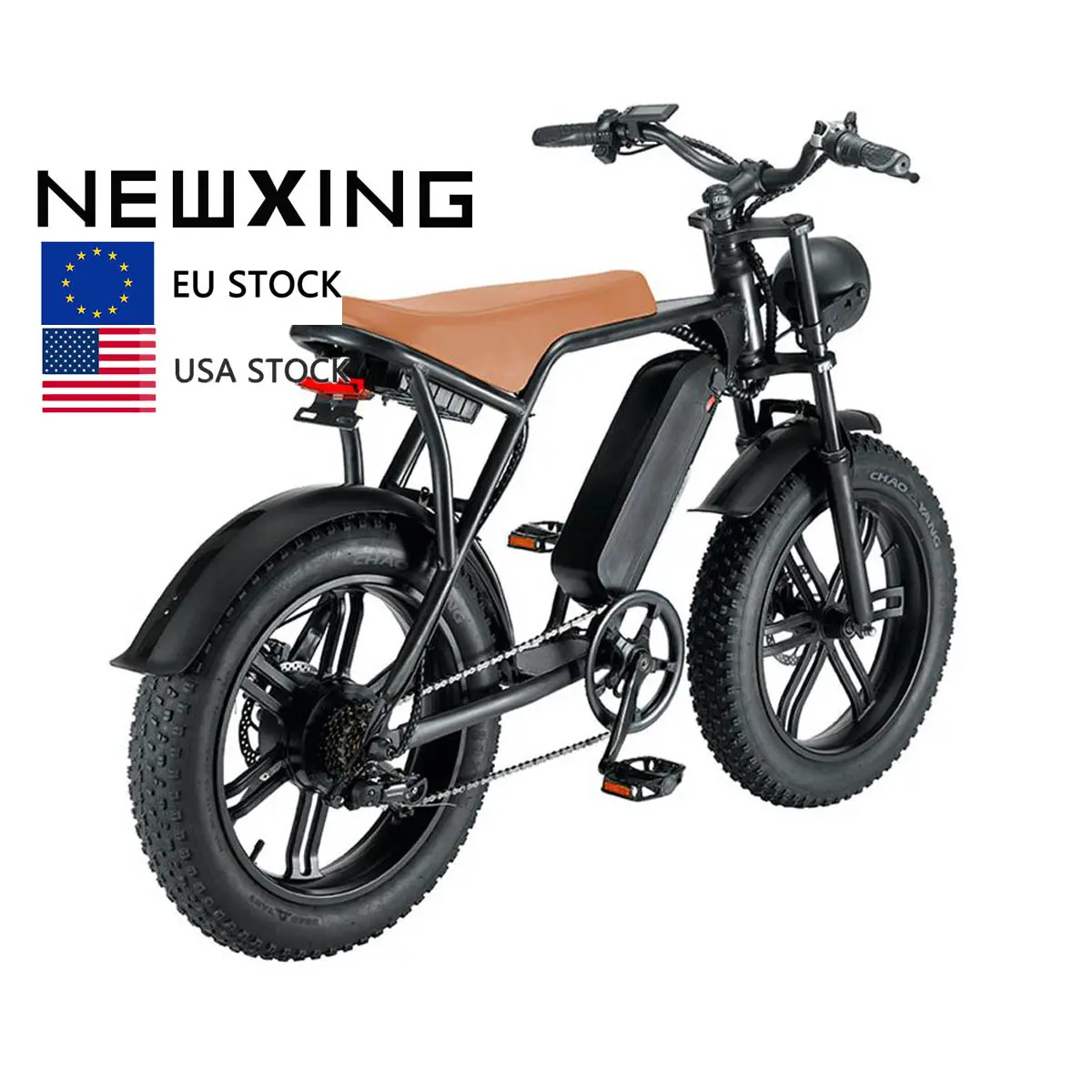 USA Warehouse OUXI V8 Alloy 20 Inch Air Tires Electric Bike 1000W 48v 750w Vintage Electric Fat Tire Bike With Rear Sea