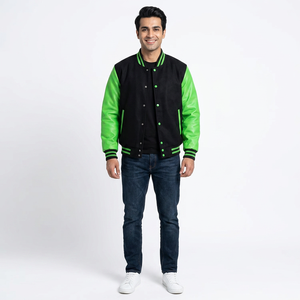 Wholesale Winter <b>Jacket</b> Custom <b>Men</b> <b>Baseball</b> <b>Jacket</b> Warm Varsity Style Single Breasted Comfortable Regular Length <b>Jacket</b> <b>for</b> <b>Men</b> - Product Image 1