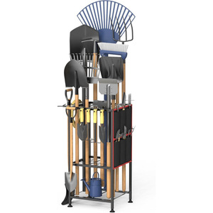Gardening tool organizer, garage and patio tool organizer, holds up to 50 long-handled tools/rakes/brooms. - Product Image 1