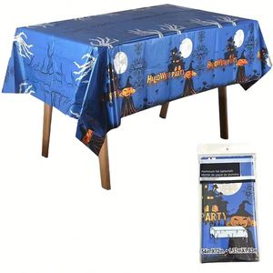 Fournitures de décoration pour fête d'Halloween, nappe de table à imprimé main de zombie sanglante pour Halloween, 54x72 pouces, housses de table en plastique jetables - Product Image 4
