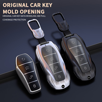 Coque de clé de voiture en alliage de zinc au design sportif, protection intégrale, résistante aux rayures, pour HanTeng DM Atto 3 Haitun Yuan 4