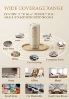 Diffuseur d'huiles essentielles ultrasonique 130 ml mural électrique sans eau contrôlé par application humidificateur rechargeable pour hôtel et maison