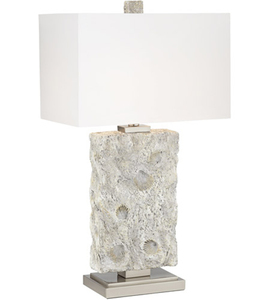 Lámpara de escritorio de vidrio transparente azul, lámpara de mesa de vidrio con pantalla de tambor para Proyecto de decoración de mesa de café - Product Image 5