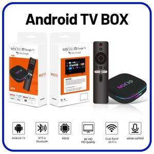 Boîtier <span class=keywords><strong>TV</strong></span> Android MX10 Z4 16 Go avec sortie vidéo 4K, télécommande IR et câble HD – Prix abordable, directement de l'usine, personnalisable - Product Image 1