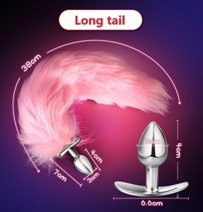 <span class=keywords><strong>Plug</strong></span> <span class=keywords><strong>Anale</strong></span> Colorato a Coda di Volpe Lunga, Piccolo Medio Grande, 3 <span class=keywords><strong>Dimensioni</strong></span>, Luminoso a LED in Metallo e Silicone per Uomo - Product Image 5