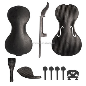 Hochwertiger 4/4 & 1/2 Unvollendeter Reiner Kohlefaser-Geigenkörper Oberseite Rückseite Seite für DIY-Herstellung Maßgefertigte Geigen - Product Image 2
