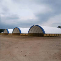 Abri de stockage en tissu et en acier galvanisé robuste SD2020, structure en acier galvanisé, auvent de conteneur en PVC, tente de stockage