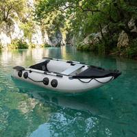 Bateau de pêche gonflable en PVC de 1,2 mm avec plateforme en aluminium, bateau à rames professionnel pour sports nautiques, certifié CE 3