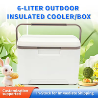 Glacière portable de 6 litres pour l'extérieur, isotherme, de qualité alimentaire, étanche, pour pique-nique, camping, randonnée