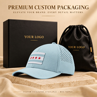 Casquette OEM ODM personnalisée en gros, découpée au laser, 6 panneaux, camouflage orange, performance, visière incurvée, respirante, avec patch en caoutchouc et fermeture strapback
