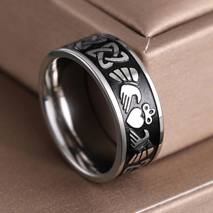 Anello in acciaio inossidabile unisex, stile punk, con corona a forma di cuore, gioiello di tendenza, accessorio alla moda, idea regalo - Product Image 2