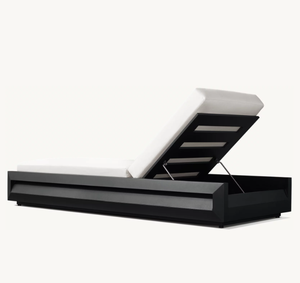 Muebles de Exterior para Piscina, Silla Individual con Recubrimiento en Polvo, Tumbona de Aluminio para Jardín - Product Image 5