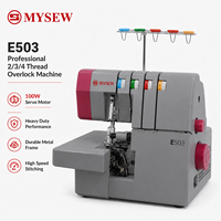 MYSEW E503 Machine à surjeter industrielle 2/3/4 fils, 110W haute puissance, 1200 points par minute avec système d'alimentation différentielle