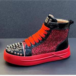 Chaussures montantes décontractées pour hommes, style skateboard, tendance, pour sports de plein air et basketball, avec semelle épaisse et design rehaussé - Product Image 4