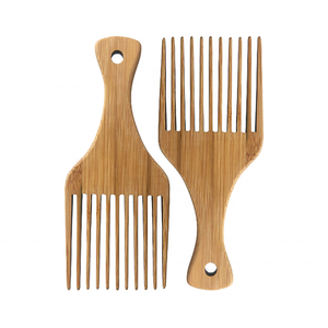 Peigne à cheveux professionnel en bois de bambou C7795 - Product Image 6