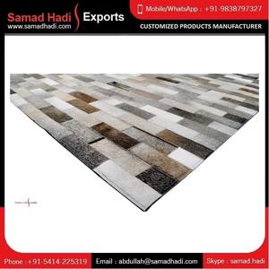 Pelo de diseñador de alta calidad en alfombra de oración de cuero de vaca y alfombra y alfombras bordadas para la venta - Product Image 4