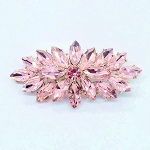 Broche de Cristal de Vidro Multicolorido da Moda, Acessório de Vestuário em Liga Metálica com Cravação Completa - Product Image 6