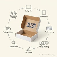 Boîtes d'expédition en kraft personnalisées avec logo imprimé, emballage plat, carton ondulé découpé, cartons pliables pour envoi en vrac