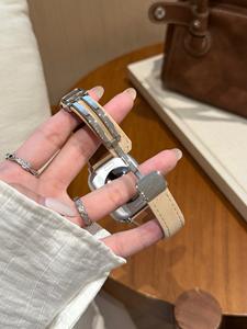 สายรัดหนังหัวเข็มขัดแม่เหล็กผ้าไหมสำหรับสมาร์ทวอทช์คุณภาพสูงสายนาฬิกาสำหรับแอปเปิ้ลวอทช์ S11 S10 S9 <span class=keywords><strong>S8</strong></span> S7 S6พิเศษ - Product Image 5